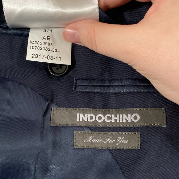 Indochino navy cashmere wool blazer size 48R - Picture 10 of 13